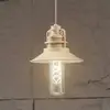Image de Suspension LED rechargeable Lindby Raul, beige, aluminium, Ø 15 cm