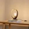 Image de Lampe à poser Euluna Petla, noir/doré, métal, Ø 19 cm