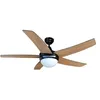 Image de Lindby Ventilateur de plafond avec lampe Auraya (Moderne) en Noir Métal e. a. pour Salon & Salle à manger (à 2 lampes, E14)