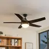 Image de Lindby ventilateur de plafond avec lumière Auraya, silencieux, noir