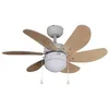Image de Lindby Ventilateur de plafond avec lampe Minja (Moderne) en Blanc Métal e. a. pour Salon & Salle à manger (1 lampe,à E14),