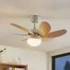 Image de Lindby ventilateur de plafond Minja, blanc, bois