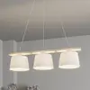Image de Euluna Suspension Sweden, blanc cassé/blanc, textile, bois, à 3 lampes