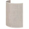 Image de Euluna Applique Murale Tissu Jute à intensité variable en Blanc Textile e. a. pour Salon & Salle manger (1 lampe,à E27), Lampe Eclairage Luminaire Mural