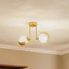 Image de Euluna Plafonnier Mado, verre opale/laiton, à 2 lampes