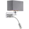 Image de Euluna Applique murale Harry, angulaire, chrome/chrome/gris foncé