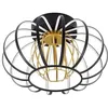 Image de Lucande LED Plafonnier Birger à intensité variable (Moderne) en Noir Métal e. a. pour Salon & Salle manger (1 lampe,à), Eclairage Lampe Luminaire Plafond Eclerage