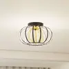 Image de Lucande Plafonnier LED Birger, Ø 39cm, noir/or