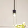 Image de Suspension Lindby Svante, à 1 lampe, noir, verre, Ø 10cm