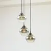 Image de Lucande, suspension Jarven, à 3 lampes, noir, verre