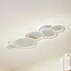 Image de Lucande Plafonnier LED Diala, blanc, métal, 96 cm