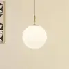 Image de Lucande, suspension LED Joran, à 1 lampe, blanc, verre