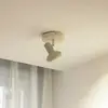 Image de Lindby spot pour plafond Huby, à 1 lampe, crème/vert clair, fer