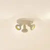 Image de Lindby spot pour plafond Huby, 3 lampes, crème/vert clair, fer
