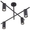 Image de Lindby Plafonnier Marilou à intensité variable (Moderne) en Noir Métal e. a. pour Salon & Salle manger (à 4 lampes, GU10) Luminaire Lampe Plafond Eclerage Eclairage