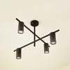 Image de Lindby plafonnier Marilou, noir sable, à 4 lampes, Ø 70cm