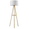 Image de Lindby Lampadaire Tissu Adamio (Traditionnel) en Marron Bois e. a. pour Salon & Salle à manger (1 lampe,à E27), Sur Pied Lampe a de Sol