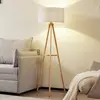 Image de Lindby lampe sur pied Adamio, Ø 45,5 cm, blanc, textile, Tripod