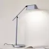 Image de Lindby lampe de table LED Thies, gris, ABS, hauteur 78cm, intensité variable