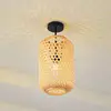Image de Lucande plafonnier Jorick, à 1 lampe, Ø 24,5 cm, bambou