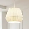 Image de Suspension Lindby Vitore, Ø 40 cm, textile, blanc