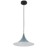 Image de Lindby Suspension Jarl à intensité variable (Moderne) en Bleu Métal e. a. pour Salon & Salle manger (1 lampe,à G9), Luminaire Lampe Plafond Plafonnier Suspendue