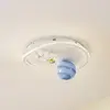 Image de Lindby, plafonnier LED Kosmo, 40 cm, blanc, métal, terre