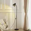 Image de Lampe sur pied Lindby Tebbi, noir, métal, hauteur 150 cm