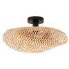 Image de Lindby Plafonnier Eleane à intensité variable (Traditionnel) en Marron Bois e. a. pour Salon & Salle manger (1 lampe,à E27), Luminaire Lampe Plafond Eclerage Eclairage