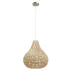 Image de Lindby Suspension Miryam à intensité variable (Traditionnel) en Marron Bois e. a. pour Salon & Salle manger (1 lampe,à E27), Luminaire Lampe Plafond Plafonnier