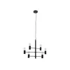 Image de Lucande Suspension Aidas à intensité variable (Moderne) en Noir Métal e. a. pour Salon & Salle manger (à 6 lampes, E27) Luminaire Lampe Plafond Plafonnier Suspendue