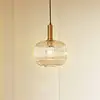 Image de Suspension Lindby Doroteo, 25 cm, à 1 lampe, ambre, verre