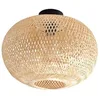 Image de Lindby Plafonnier Kessia à intensité variable (Traditionnel) en Marron e. a. pour Salon & Salle manger (1 lampe,à E27), bois plafonnier lampe