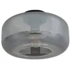 Image de Lindby Plafonnier Hildur à intensité variable en Gris Verre e. a. pour Salon & Salle manger (1 lampe,à E27), Luminaire Lampe Plafond Eclerage Eclairage Interieur