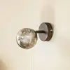 Image de Lindby applique murale Valentina, gris/noir, verre, Ø 10 cm