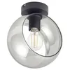 Image de Lindby Plafonnier Roton à intensité variable (Moderne) en Noir Verre e. a. pour Salon & Salle manger (1 lampe,à E27), Luminaire Lampe Plafond Eclerage Eclairage Interieur
