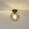 Image de Lindby plafonnier Roton, gris/noir, verre, Ø 20 cm