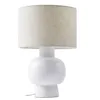 Image de Lindby Lampe à poser Arved (Scandinave) en Blanc Textile e. a. pour Salon & Salle manger (1 lampe,à E27), textile