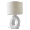 Image de Lindby Lampe à poser Thalassia (Scandinave) en Blanc Textile e. a. pour Salon & Salle manger (1 lampe,à E27), textile