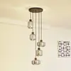 Image de Suspension Lindby Hildur, Ø 35 cm, gris fumé, verre, E27