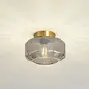 Image de Lindby Plafonnier Hildur, gris fumé, verre, Ø 22 cm