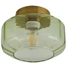 Image de Lindby Plafonnier Hildur à intensité variable en Vert Verre e. a. pour Salon & Salle manger (1 lampe,à E27), Luminaire Lampe Plafond Eclerage Eclairage Interieur