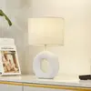 Image de Lindby lampe à poser Kody, beige, textile, céramique, 37 cm