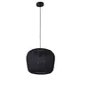 Image de Lindby Suspension en Tissu Helin à intensité variable (Moderne) Noir Textile e. a. pour Salon & Salle manger (1 lampe,à E27), Luminaire Lampe plafond Plafonnier