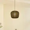 Image de Lindby suspension Helin, noir, Ø 35 cm, tissu