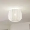 Image de Lindby plafonnier Helin, blanc, tissu, Ø 35 cm