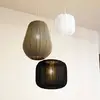 Image de Suspension Lindby Helin noir/blanc/gris, Ø 60 cm, à 3 lampes.
