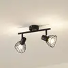 Image de Plafonnier Lindby Piena, noir, à 2 lampes, métal, 39 cm