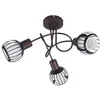Image de Lindby Plafonnier Solm à intensité variable (Traditionnel) en Marron Métal e. a. pour Salon & Salle manger (à 3 lampes, E14) Luminaire Lampe Plafond Eclerage Eclairage