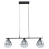 Image de Lindby Suspension Pendura à intensité variable (Moderne) en Gris Verre e. a. pour Salon & Salle manger (à 3 lampes, E14) Luminaire Lampe Plafond Plafonnier